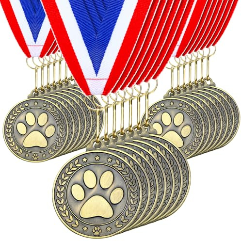 Quelay 60 Pcs Gold Award Medals with Neck Ribbons 2 Inch Winner Medals Awards Bulk Metal Trophy Award Prize Gift for Adult Competitions Education Tournaments Event