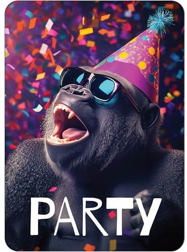 PACKLIST® Inviti di compleanno – 12 inviti con design buttafuori per la tua festa – Biglietti d'invito divertenti e unici per compleanni dei bambini, feste a tema ed eventi.