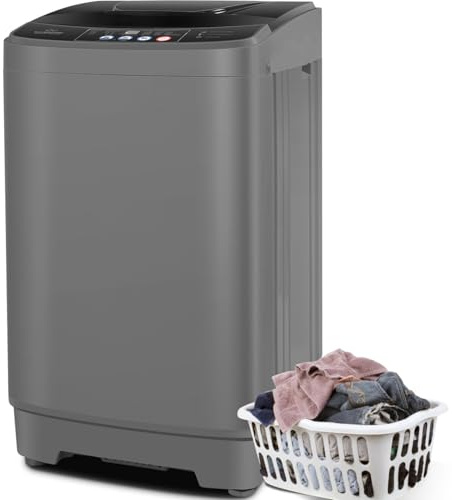 Nictemaw Portable Washing Machine 20Lbs Portable Washer Machine with Drain Pump, 2.8 Cu.ft Compact Washing Machine with 10 Programs 8 Water Levels Laundry Machine for Apartment, Home, Dorms, Rv