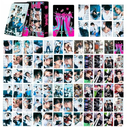 Stray-K Photocards, 1 Pack/55PCS Stray-K Lomo Cards SK New Album Postcards Cards Set SK Lomo Card Postcard Birthday Gift S-K Card for Fans