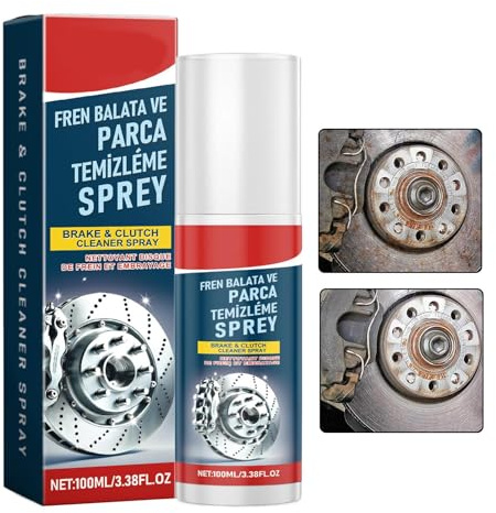 Yonuaret Brake Parts Cleaner, 100ml Car Grease Cleaner, Lasting Cleaning Spray for Automotive Brake Rotor Disc Hub Rim Wheel Detailing Oil Removal