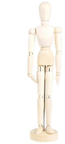 Derwrtup Holzmännliche Schaufensterpuppe als Ornament, -Holzpuppe mit Gliederpuppe | Stabile Basis, Flexible Körpergelenke, Puppe - Lehrmittel menschliche Figur für die Kunst
