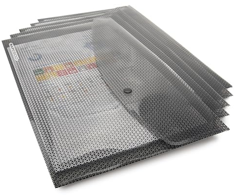 Rapesco 1259 ECO Kuvertmapp, A4+, Säkerhetskamouflage, 5 Pack | Återvunnen Plast