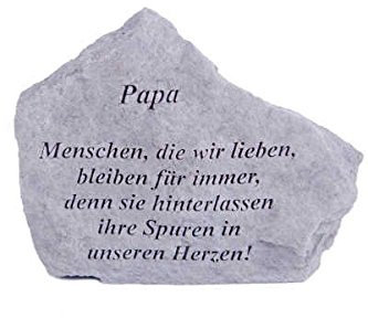 Vidroflor Gedenkstein Papa. aus Steinguss 18 x 14 cm Grabschmuck