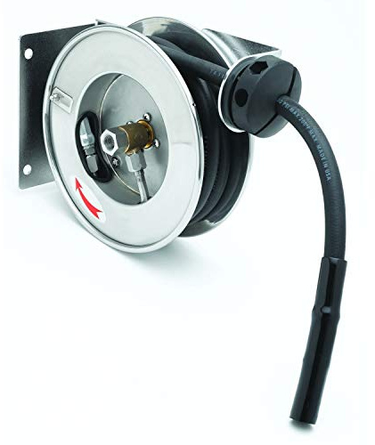 T&S Brass B-7102 Hose Reel, Open, Stainless Steel, 3/8 ID x 12' Hose
