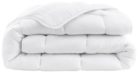 Abeil - Couette Bio’ Attitude - Chaude - Enveloppe Coton Issu de l'agriculture Biologique, Garnissage Polyester Cyclafill® 400g/m² - Lavable en Machine - Certifiée Oeko-Tex - 220 x 240 cm
