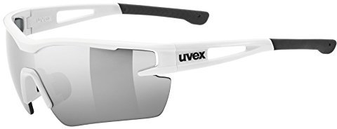 uvex sportstyle 116 - Sportbrille für Damen und Herren - inkl. Wechselscheiben in den Filterkategorien 0, 1 und 3 - beschlagfrei - white/ltm.silver - one size