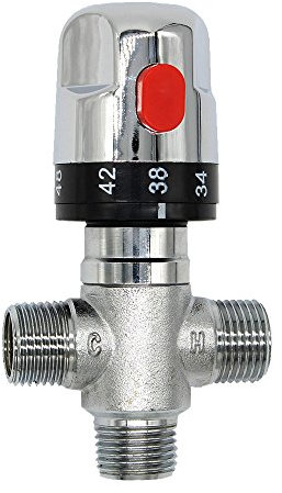 Mezclador termostático válvula para grifo ducha bañera (2 cromado)