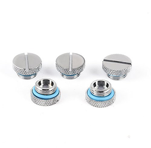 Tappo a Vite 1/4, Raccordo G1/4 E Tappo, Raccordi Compressione 10 13 Water Cooling, 5 Pezzi Tappo Di Arresto Dell'acqua Filettato G1/4 in Ottone per Di Raffreddamento Ad Acqua Del
