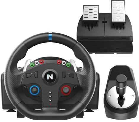 NITHO Drive Pro ONE Competition Volante con Pedali e Cambio per Windows PC, Ruota da 270 Gradi con Zona Morta Zero, Simulatore di Guida, Solo per Giochi di Simulazione per Windows PC