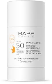 Laboratories Babé – Unsichtbarer Sonnenschutz, LSF 50, hoher Sonnenschutz für alle Hauttypen, 30 g, Antioxidationswirkung, feuchtigkeitsspendend und Anti-Staub, ideal für empfindliche Haut