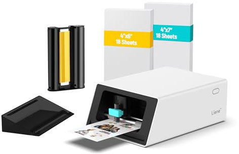 Liene PixCut S1 | All-in-One Fotodrucker, Aufkleberdrucker und Schneidemaschine | Multifunktionsdrucker und Stickerdrucker für Scrapbook und DIY-Projekte | 300 DPI Farbsublimation