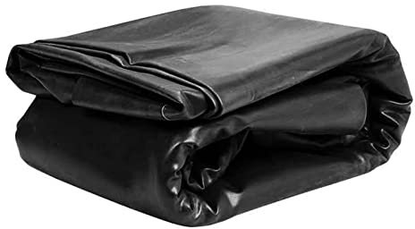 Revêtement noir résistant et résistant aux déchirures pour grands étangs et piscines 8 x 8 m