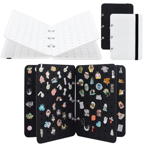 PH PandaHall 2pcs Organisateurs de Breloques de Chaussures Livret de Collection de Breloques de Chaussures à 288 trou avec 4 pages Livre de Présentation Portable (Livres Uniquement, Pas de Charmes)