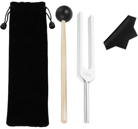 Tuning Fork Medical, Vemise 528HZ Healing Instrument with Silicone Hammer Bag and Cleaning Cloth, Tuning Forks for Healing Meditation