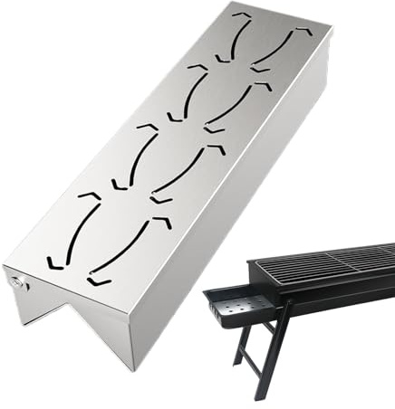 Grill Smokers Box | Scatola di trucioli di legno per barbecue in legno, infusore per affumicatura in acciaio inox, utensile per griglia all'aperto | Scatola ventilata resistente per aggiungere sapore