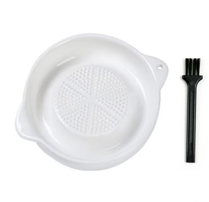 VerveFusion Rallador de cerámica con juego de pinceles, plato rallador de cerámica para jengibre y ajo, rallador de cocina multifuncional, rallador de platos como rallador de verduras y rallador de