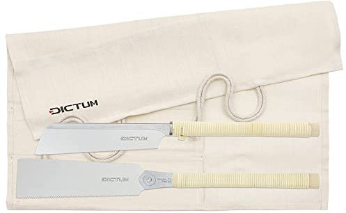DICTUM Lot de 2 scies japon-Duo | Poignée traditionnelle | Scie japonaise | Scie fine | Scie à bois | Scies DICTUM | Kit professionnel | Dozuki Universal 240 | Ryoba Komane 240