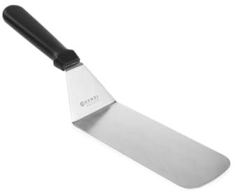 HENDI Wender, flexibel, Hamburgerwender, Grillwender, Bratenwender, Pfannenwender, Spachtel, Winkelpalette, Geschirrspülmaschinengeeignet, Klinge: 235mm, 73x380mm, Edelstahl/Polypropylen