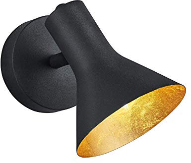 Reality Leuchten R80161002 Spotleuchte, Metall, schwarz/gold