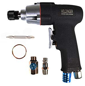 WELDINGER Druckluft Schrauber Schraubendreher Drehmoment 50 Nm Rechts-/Linkslauf Universal Bithalter