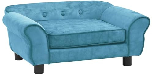 vidaXL Hundesofa Türkis 72x45x30cm Plüsch Hundebett Hundecouch Katzensofa