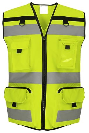Workwear World High Visibility Class 2 Ripstop Multi Pocket Tool Vest With Optional Breathable Mesh Fabric (Hi Vis Yellow, 3XL)
