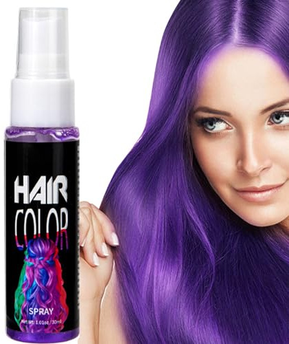 Fashion Base Purple Temporary Coloured Hair Spray - Purple Hair Dye - Instant Styling