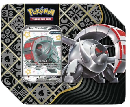 Pokemon Scarlet & Violet Paldean Fates Tin | Shiny Iron Treads ex