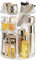 KAHEIGN 360° Rotating Makeup Organizer, Acrylic Adjustable Comestic Holder 8 Layers Large Capacity Make up Storage Stand Rack for Perfume Skincare Lipstick Dresser Bedroom Bathroom (Clear Diamond)
