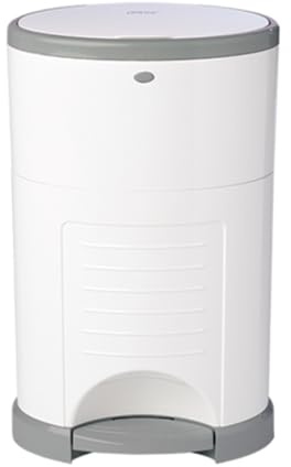 DEKOR Diaper EKO Plus Diaper Pail, White | ONLY Eco-Friendly Diaper Pail Made with 70% Recycled Materials | Hands-Free: StepâDropâDone | Cost-Effective Refill System |Great Cloth Diaper Pail