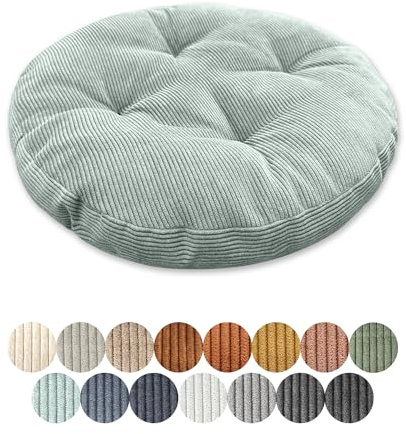 Lsjoaw Cojín de asiento redondo de 30 cm de grosor 6 cm 1 pieza, cojín de suelo redondo, cojín de asiento, funda para silla, cojín para silla, acolchado, funda para salón, oficina, sala de