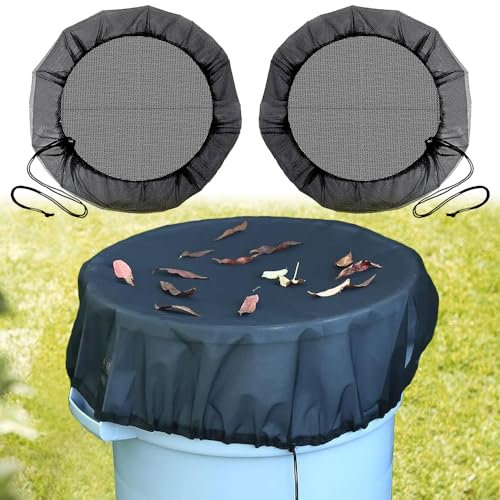2 pièces Baril de Pluie en Filet,Filet pour Citerne de Pluie,Tonneau de Pluie Couverture,Filet de Protection pour Tonneau,Couverture Filet Baril Pluie,pour Tonneau d'eau pour Jardin Extérieur
