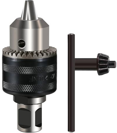 Vearter 1.5-13mm Magnetic Drill Chuck Adapter, 19mm Weldon Shank with Chuck Key for Drill, 1/2''-20 UNF Thread Drill Bit Adapter