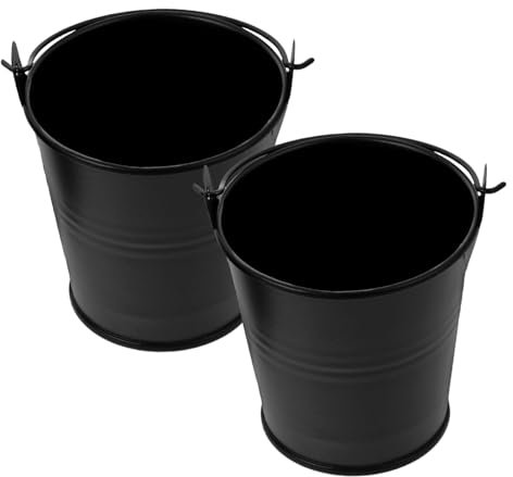 GAROZATION 2pièces Seau à Graisse pour Barbecue Récipient Métal pour Gouttes Huile Accessoire De Grillade Pratique Et Facile à Nettoyer