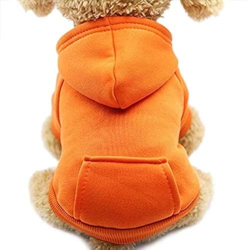 Idepet Perro Gato Sudadera con Capucha Mascota Cálido Abrigo de Invierno Ropa de algodón para Perros con Bolsillo Exterior para Perros pequeños