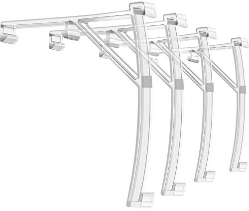 Patelai 4pcs Valance Clips Vertical Blinds Brackets 3.5 Clear Plastic