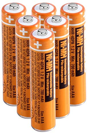 pingju NIMH Rechargeable AAA Batteries 1.2V 700mah 6-Pack
