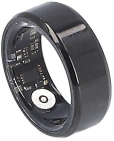 Anillo Inteligente, Anillo de Fitness Bluetooth Resistente Al Agua IP68 para Android e iOS, Rastreador de Salud Recargable para Hombres y Mujeres, Control (Black)