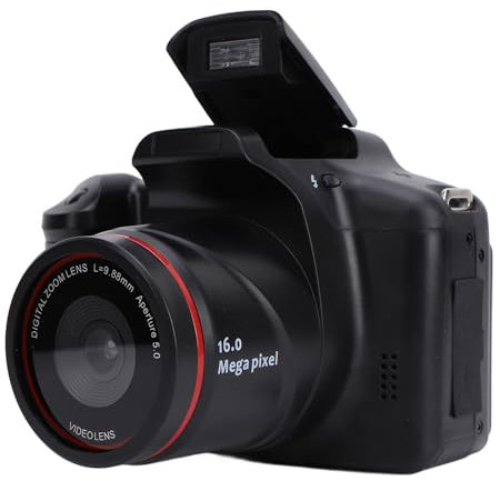 XUMIUZIY Fotocamera Digitale da 16 MP per Fotografia, Videocamera Videocamera Full HD 1080P Zoom Digitale 16X Micro Fotocamera Digitale SLR con Teleobiettivo per Vlogging di Viaggio