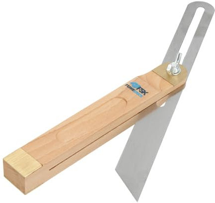 Falsa escuadra 250 mm, con ángulos precisos y material resistente, ideal para trabajos de carpintería y construcción.