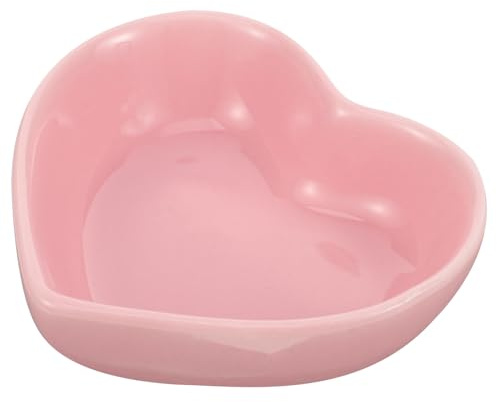 SHINEOFI Ciotola Resistente Cuore Sicura All'usura di per Criceti p e r e Cibo in Ceramica Rosa Forma Conigli per Gabbie di Piccoli Animali