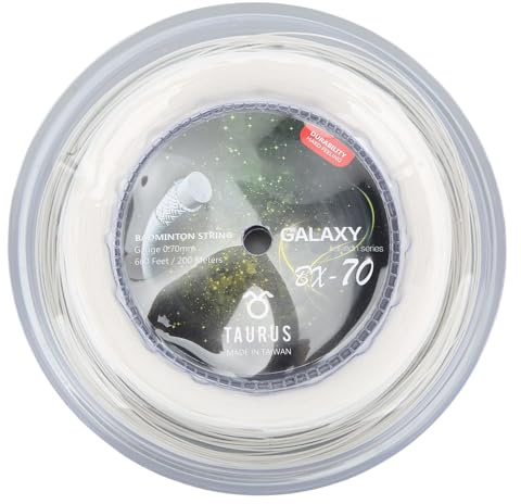ZUUOZBYY Cuerda para Raquetas de bádminton BX70, Nailon elástico, 0,7 mm, Carrete de 200 m. (Blanca)