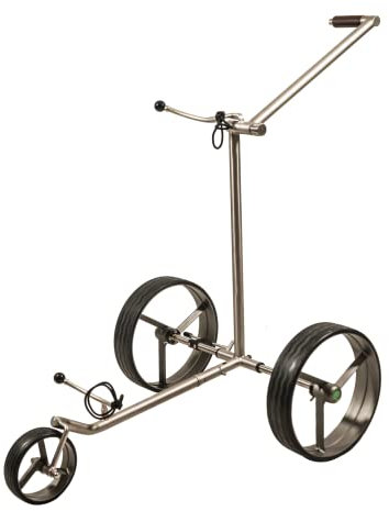 Edelstahl 3 Rad Golftrolley klappbar Fasan matt