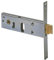 CISA 144150800 Serrure à cylindre pour bandes, avant avec revêtement en zinc, entrée 80, ambidextre