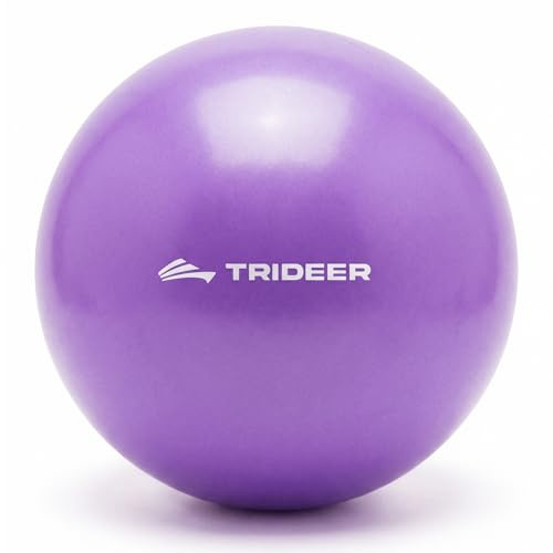 Trideer 9-Inch Pilates Exercise Ball for Yoga & Core Training, Small Stability Ball with Guide for Physical Therapy, Balance, Stretching, Gym and Home Use