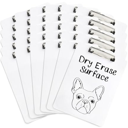 Blue Summit Supplies 30 Pack Dry Erase Clipboard, Whiteboard Clipboard for Classroom, White Board with Front Surface and Low Profile Clip, Designed for Classroom and Business Use