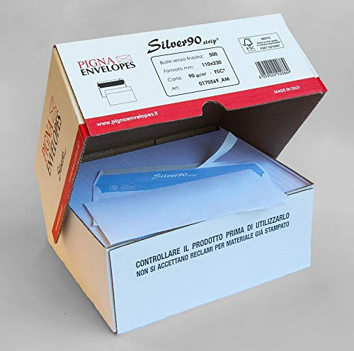 Silver Strip B0170569 500 Buste Commerciale, F.To 110 x 230 in Carta Uso Mano Fsc 90 g