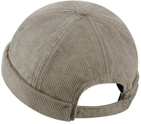 Clape Bonnet Docker en Velours Côtelé Casquette sans Visière Homme Femme