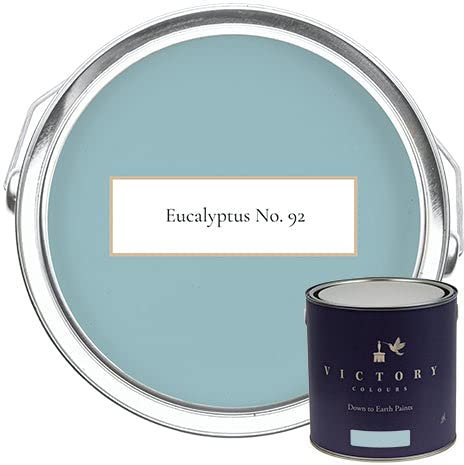 Victory Colours Eucalyptus | Blue/Turquoise Paint - 5 Litres - Kitchen/Bathroom Emulsion (Soft Sheen)